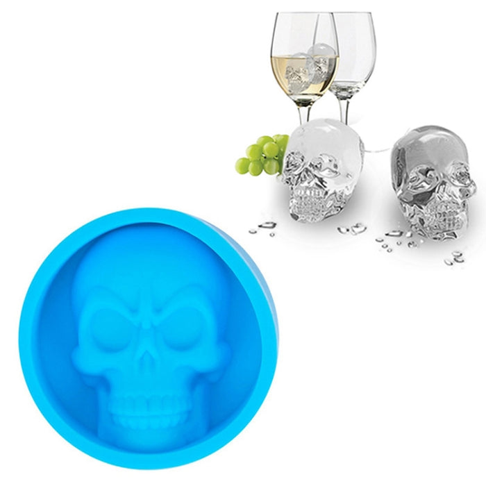 Kitchen Ice Box Food Grade Silicone Skull Ice Lattice Creative Whiskey Ice Ball Ice Mould