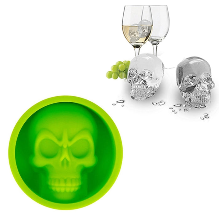 Kitchen Ice Box Food Grade Silicone Skull Ice Lattice Creative Whiskey Ice Ball Ice Mould