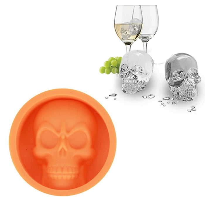 Kitchen Ice Box Food Grade Silicone Skull Ice Lattice Creative Whiskey Ice Ball Ice Mould