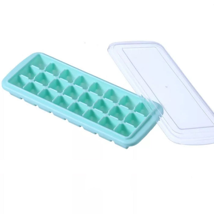 Creative 24 Grid Silicone Ice Tray Home Large Ice Cube Mold Ice Box with Lid