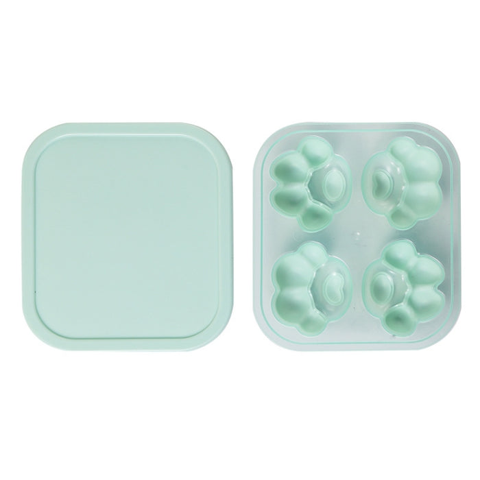 Household Cat Paw Shape Creative Silicone Ice Box Ice Cube Mold Ice Hockey DIY Food Supplement Box with Lid