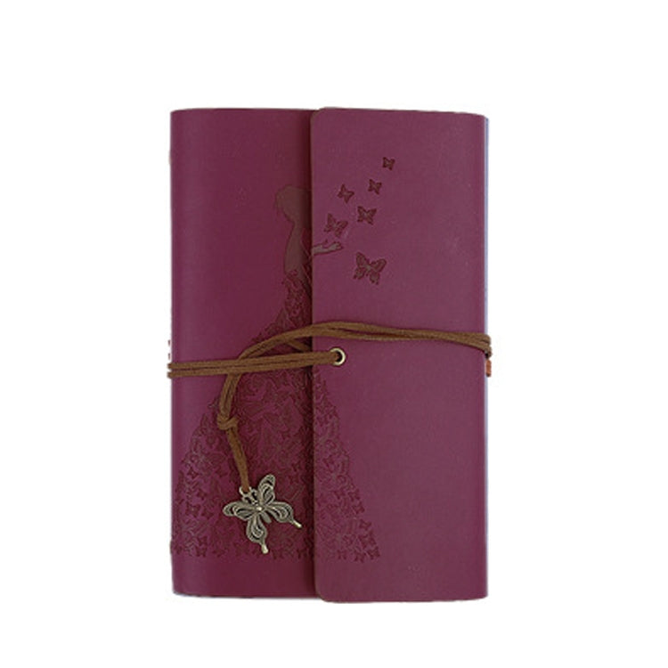 Skirts Beauty Hand Account Book Diary Book Retro Notepad, Small Pink, Small Lake Blue, Small Wine Red, Small Yellow, Small Purple, Large Pink, Large Lake Blue, Large Wine Red, Large Red, Large Yellow, Large Purple