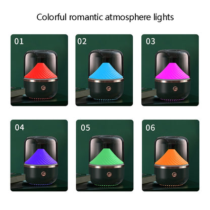 HX-930 Home Bedroom Round Mirror Essential Oil Aromatherapy Machine Ultrasonic Atomization Hydrating Spray Humidifier, Black, White, Green