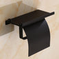 4103 Stainless Steel Roll Paper Holder Mobile Phone Paper Towel Rack Hotel Bathroom Rack, Color:, Mirror, Black