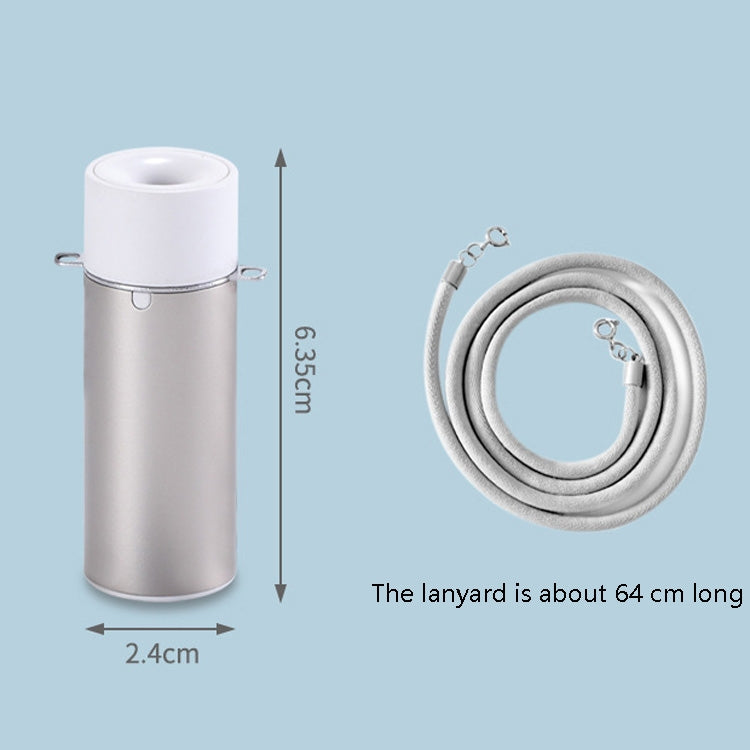 EP205 Portable Air Purifier Home Negative Ion Necklace Mini Hanging Collar Purifier, Silver, Black
