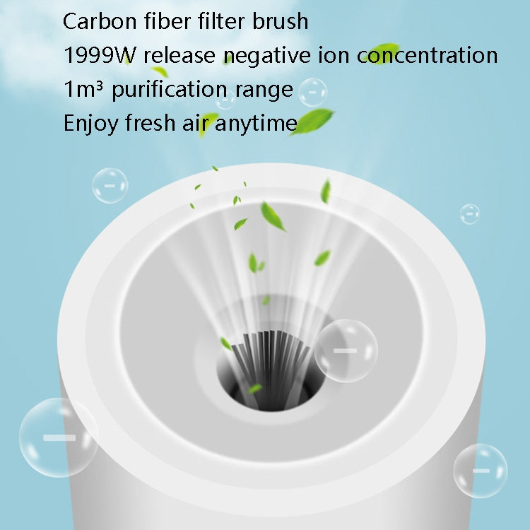 EP205 Portable Air Purifier Home Negative Ion Necklace Mini Hanging Collar Purifier, Silver, Black