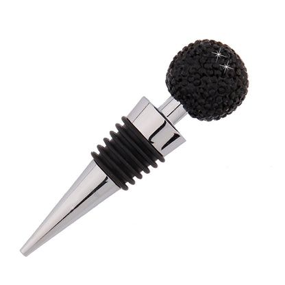 Crystal Ball Red Wine Stopper Diamond Zinc Alloy Metal Sealed Wine Cork, White, Pink, Big Red, Black, Bright Black, AB, Lake Blue