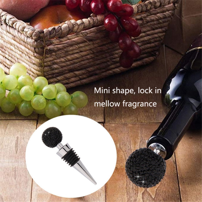 Crystal Ball Red Wine Stopper Diamond Zinc Alloy Metal Sealed Wine Cork