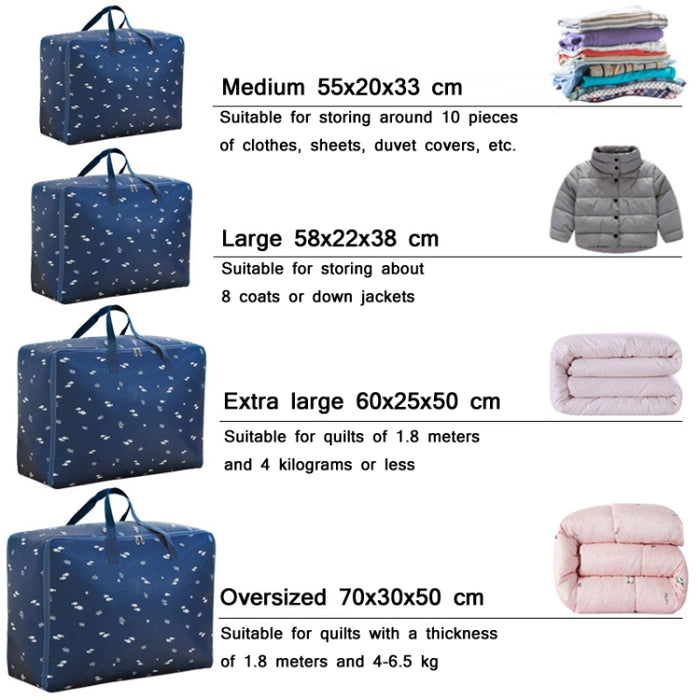 Oxford Cloth Quilt Moisture-Proof & Waterproof Storage Bag Zipper Portable Moving Luggage Bag, Series 4