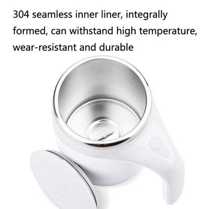 A223 Stainless Steel Automatic Magnetized Coffee Mixing Cup, White, Brown