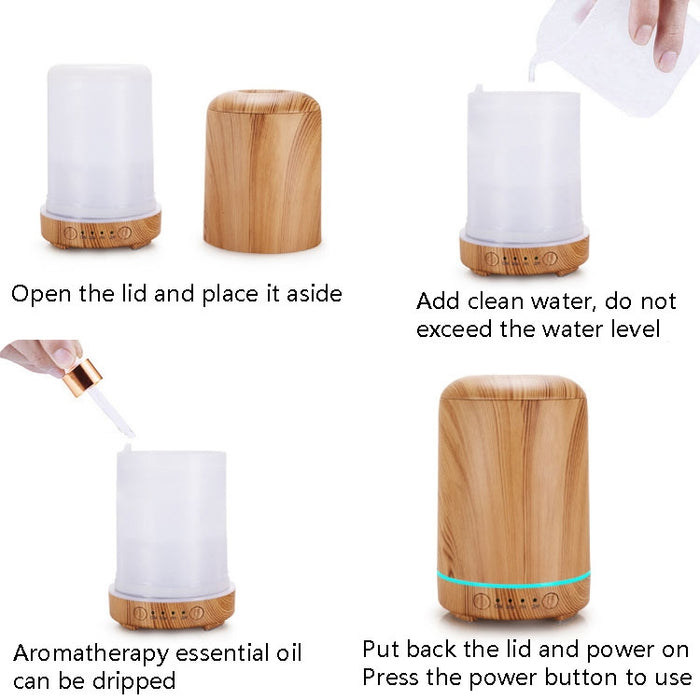 STB-105 Wood Grain Aromatherapy USB Air Purifier