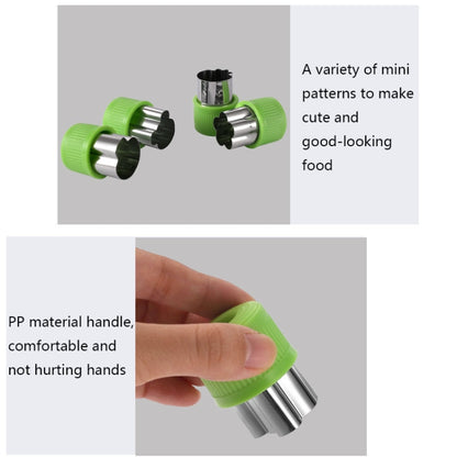 0-98 12 in 1 Kitchen Stainless Steel Flower Cutter, Green, Purple