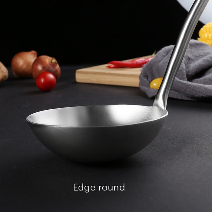 304 Stainless Steel Kitchen Equipment Thickened Hollow Handle Cooking Tool, Style: