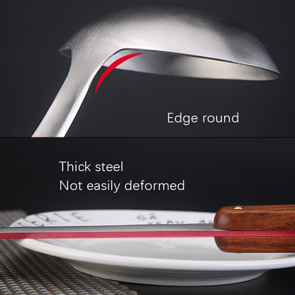 304 Stainless Steel Wooden Handle Kitchenware Home Kitchen Equipment, Style:, Fried Spatula, Soup Spoon, Slotted Shovel, Slotted Spoon