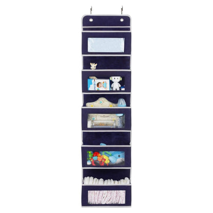 Five-Layer Non-Woven Door Rear Storage Hanging Bag, Five-Layer Non-Woven White, Five-Layer Non-Woven Blue