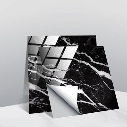 PVC Crystal Covered Film Geometric Pattern Tile Wall Sticker, 20 PCS 15cm