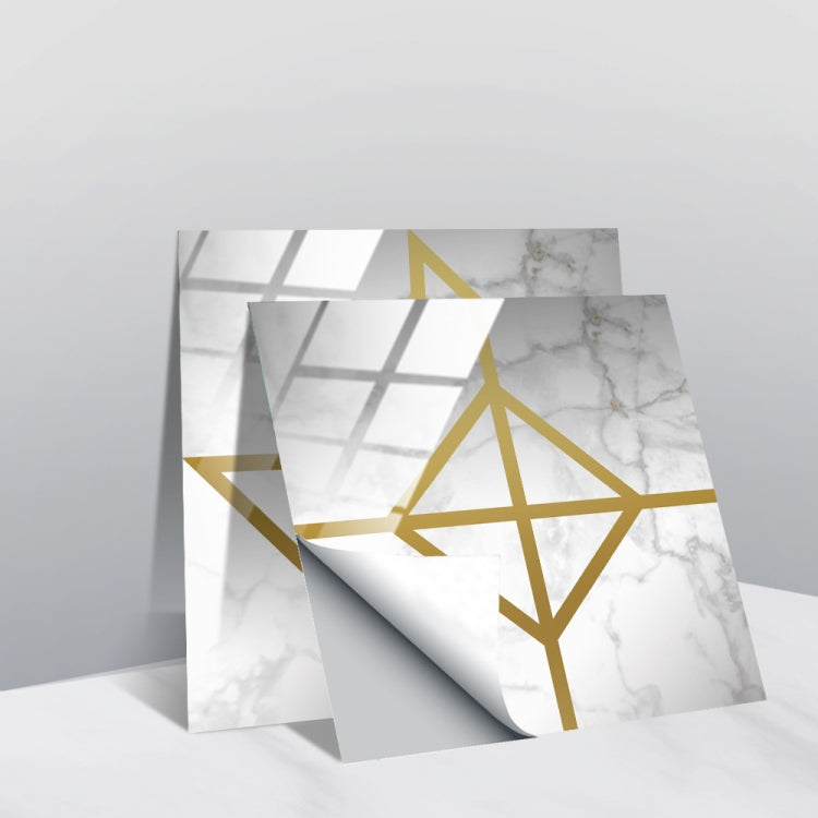 PVC Crystal Covered Film Geometric Pattern Tile Wall Sticker, 20 PCS 15cm