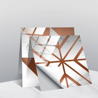 PVC Crystal Covered Film Geometric Pattern Tile Wall Sticker, 20 PCS 15cm
