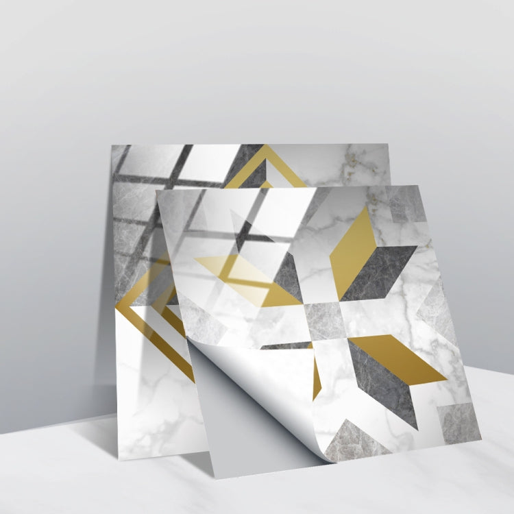 PVC Crystal Covered Film Geometric Pattern Tile Wall Sticker, 20 PCS 15cm