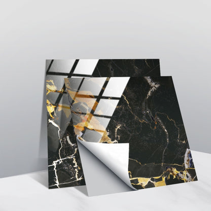 PVC Crystal Covered Film Geometric Pattern Tile Wall Sticker, 20 PCS 20cm