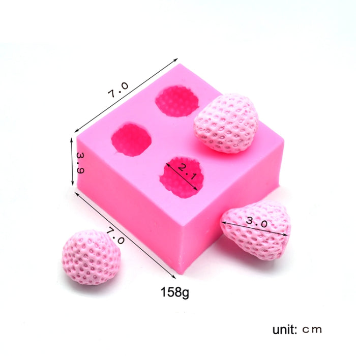 Fondant Chocolate Cake Decorating Strawberry Silicone Mold