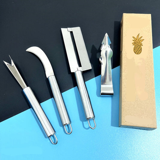 4 In 1 Stainless Steel Pineapple Knife Fruit Knife Sugar Cane Peeler