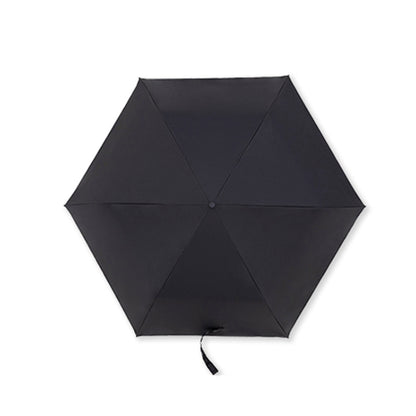 PARACHASE Carbon Fiber Light Portable Small Clever Black Glue Sunscreen Anti-UV Sun Umbrella, Black, Navy, Khaki