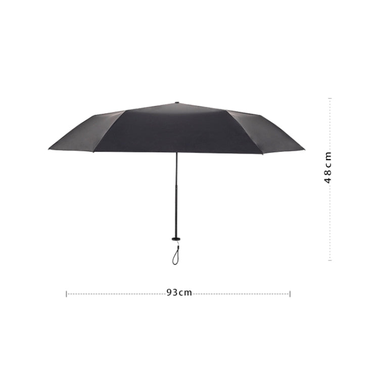 PARACHASE Carbon Fiber Light Portable Small Clever Black Glue Sunscreen Anti-UV Sun Umbrella, Black, Navy, Khaki