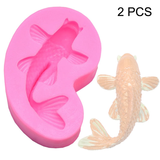 2 PCS Goldfish Baking Fondant Silicone Mold Cake Decorating