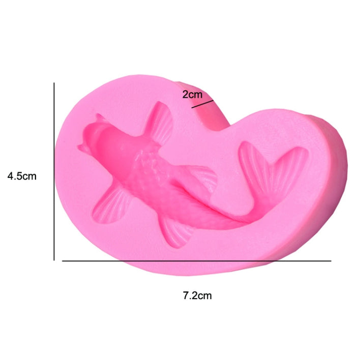 2 PCS Goldfish Baking Fondant Silicone Mold Cake Decorating