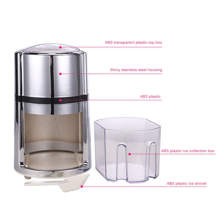 Home Manual Broken Ice Machine Plastic Shaved Smoothie Ice Machine, Ice Machine