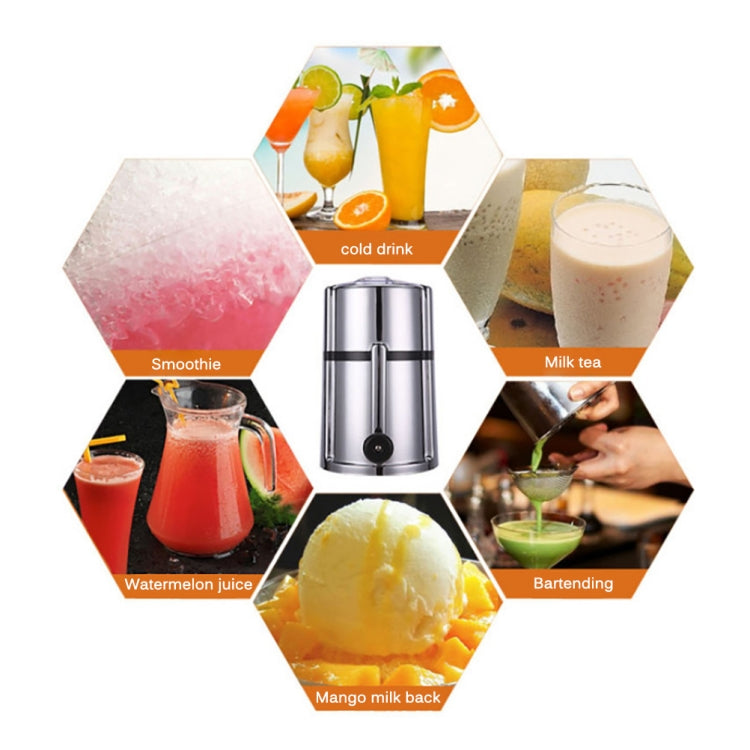 Home Manual Broken Ice Machine Plastic Shaved Smoothie Ice Machine, Ice Machine