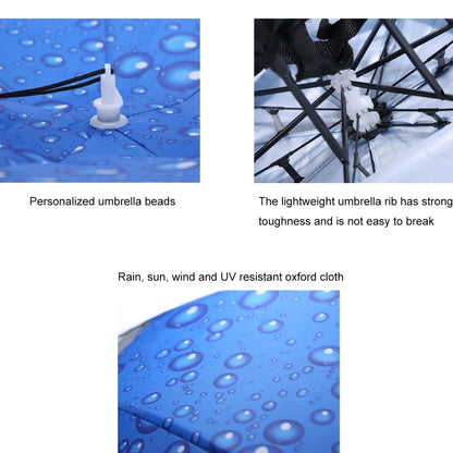 Double-layer Fishing Umbrella Hat Outdoor Sunscreen And Rainproof Folding Umbrella Hat, 95 Blue (Elastic Band), 95 Silver (Elastic Band), 95 Blue (Rubber Sleeve), 95 Silver (Rubber Sleeve), 80 Blue, 80 Camellia, 95 Blue Vinyl (Rubber Sleeve)           ...