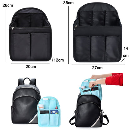 Schoolbag Separation Organizer Storage Bag Computer Backpack Liner Bag, Small Black, Small Pink, Small Light Blue, Small Blue Firebird, Small Gray, Small Pink Stripe, Small Navy Stripe, Small Blue, Small Navy, Large Black, Large Light Blue             ...