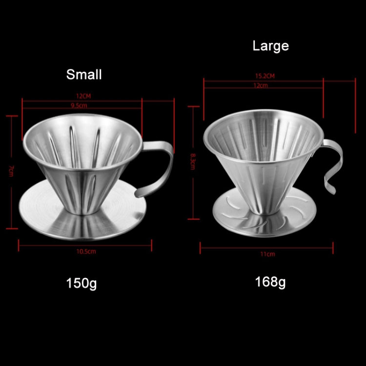 Double-layer Stainless Steel Pour-over Coffee Filter, Size: