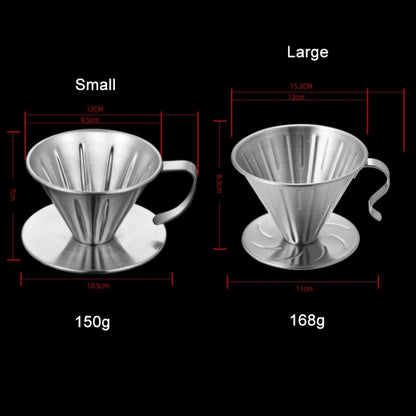 Double-layer Stainless Steel Pour-over Coffee Filter, Size: