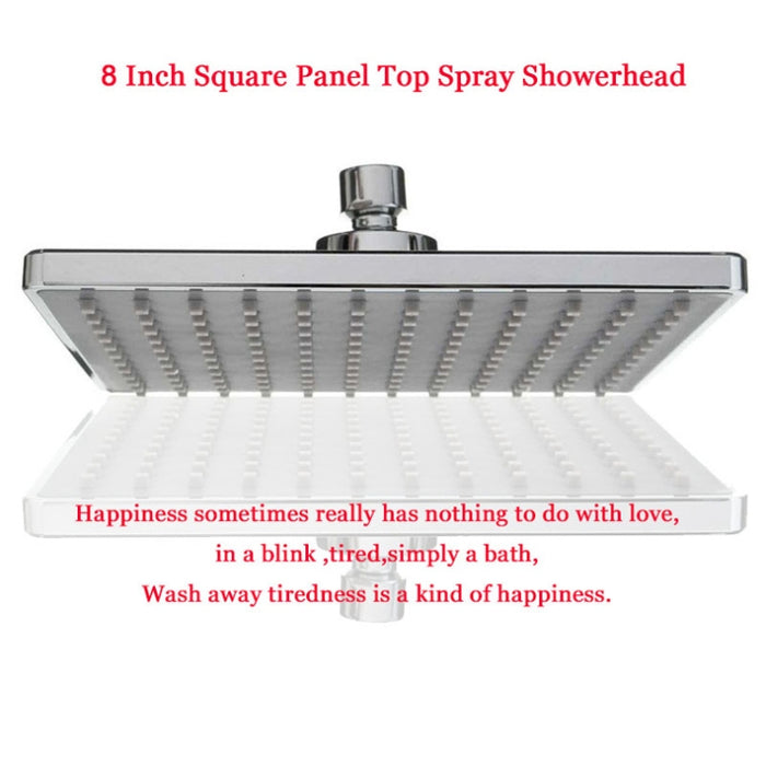 Bathroom 8 inch Square Electroplating Top Shower Head