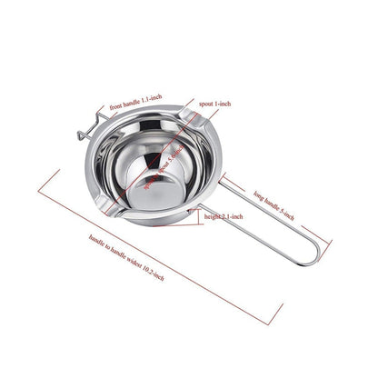 Stainless Steel Chocolate Water-proof DIY Baking Heating Melting Pot, Style:304, 201 Material, 304 Material