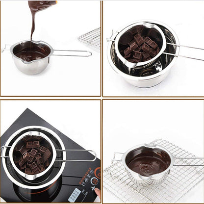 Stainless Steel Chocolate Water-proof DIY Baking Heating Melting Pot, Style:304, 201 Material, 304 Material