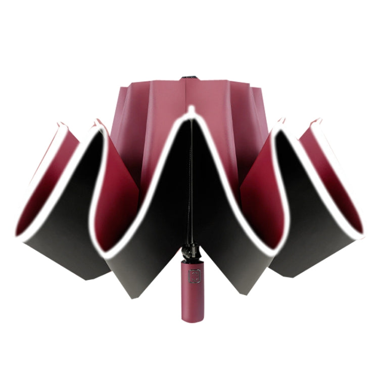 YL020 Folding Sun Umbrella Black Glue Sunscreen Anti-ultraviolet Car Special Reverse Umbrella, Dark Night Green, Ruby Red, Navy, Mustard Green, Dark Blue, Turquoise, Stainer Black, Midsummer Pink