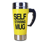 FX-589 400ml 304 Stainless Steel Automatic Stirring Coffee Cup, Green, White, Red, Yllow, Black, Blue