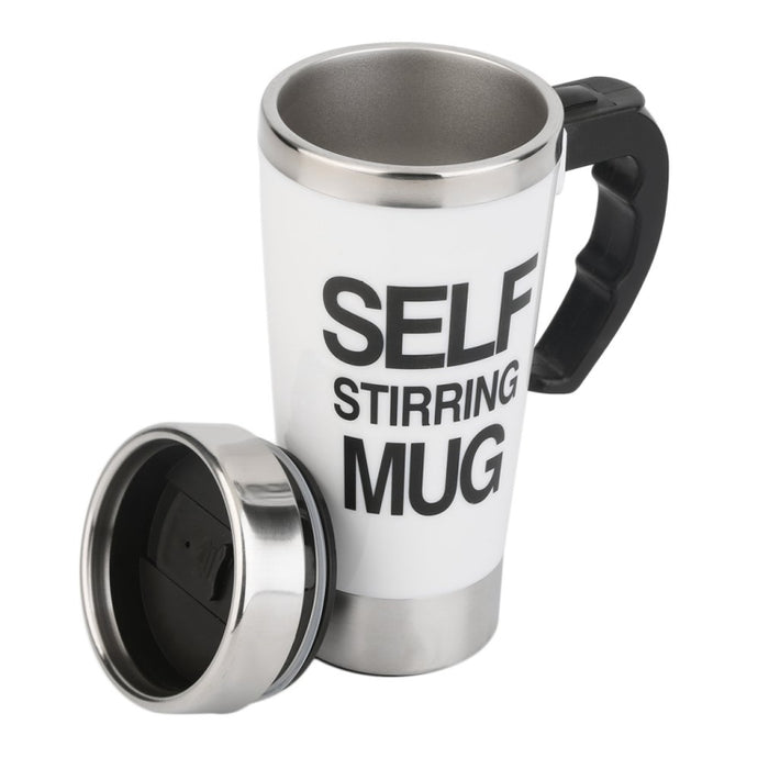 FX-589 400ml 304 Stainless Steel Automatic Stirring Coffee Cup