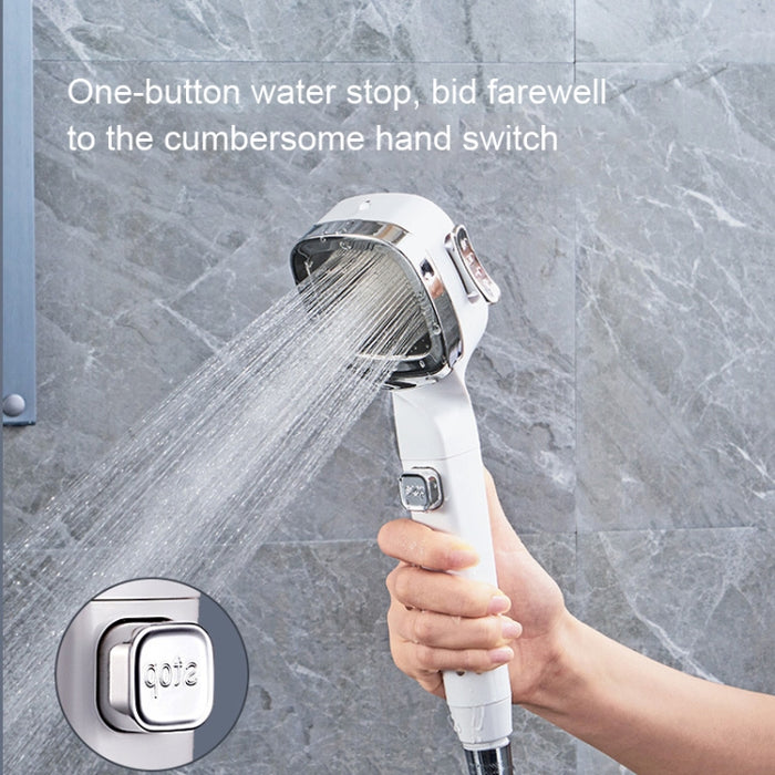 Pressurized Shower Head Four-speed Handheld Shower Set,Style: