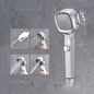 Pressurized Shower Head Four-speed Handheld Shower Set,Style:, Pink Blue, Navy Blue, Electroplating  Silver, Electroplating White, Electroplated Silver Filter Type, Electroplating White Filter, Black Filter Type, Silver Black Filter Type, Pink Blue Fil...
