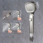 Pressurized Shower Head Four-speed Handheld Shower Set,Style:, Pink Blue, Navy Blue, Electroplating  Silver, Electroplating White, Electroplated Silver Filter Type, Electroplating White Filter, Black Filter Type, Silver Black Filter Type, Pink Blue Fil...
