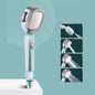 Pressurized Shower Head Four-speed Handheld Shower Set,Style:, Pink Blue, Navy Blue, Electroplating  Silver, Electroplating White, Electroplated Silver Filter Type, Electroplating White Filter, Black Filter Type, Silver Black Filter Type, Pink Blue Fil...