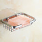 Stainless Steel Wall-Mounted Bathroom Soap Storage Rack, Square