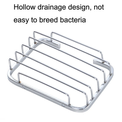 Stainless Steel Wall-Mounted Bathroom Soap Storage Rack, Square