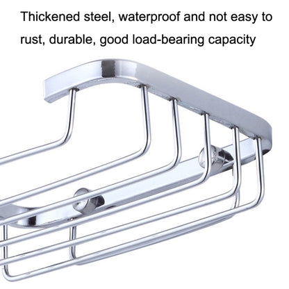 Stainless Steel Wall-Mounted Bathroom Soap Storage Rack, Square