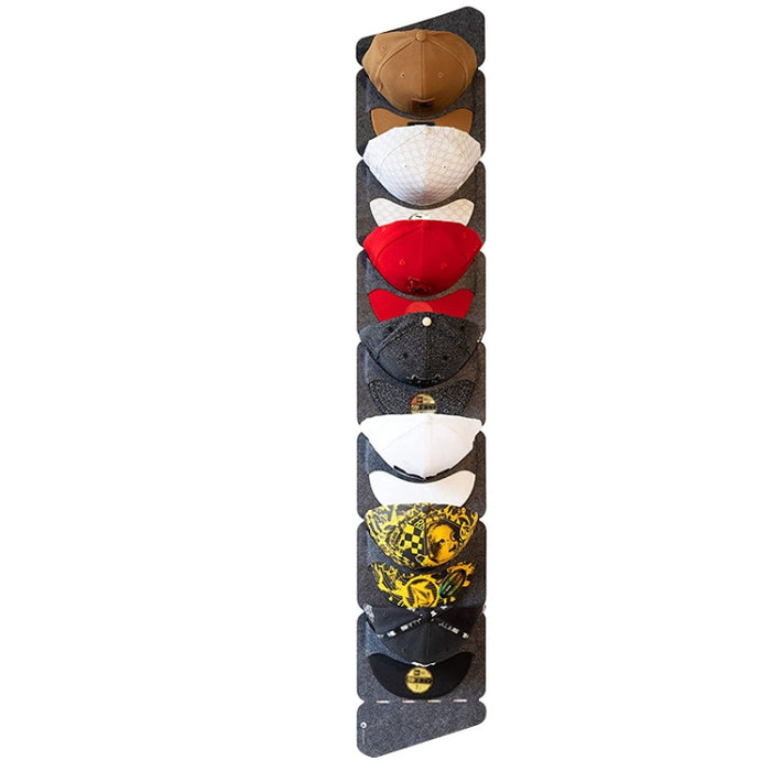 Felt Baseball Cap Display Stand Non-woven Hanging Storage Bag,Style: 7 Grids Single Row 3mm